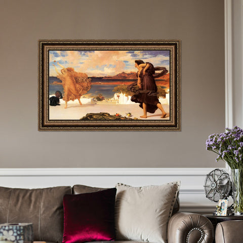 INVIN ART Framed Canvas Art Giclee Print Series#146 by William Adolphe Bouguereau Wall Art Living Room Home Office Decorations