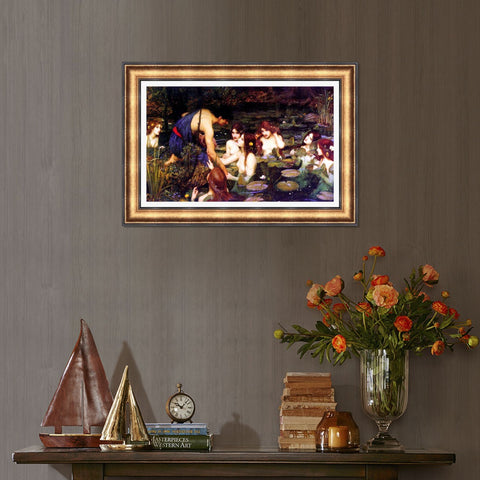 INVIN ART Framed Canvas Art Giclee Print Series#147 by William Adolphe Bouguereau Wall Art Living Room Home Office Decorations