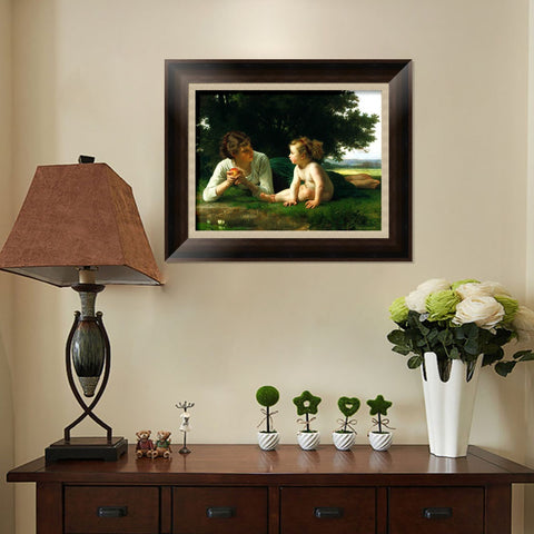 INVIN ART Framed Canvas Art Giclee Print Tentation by the Furies by William Adolphe Bouguereau Wall Art Living Room Home Office Decorations