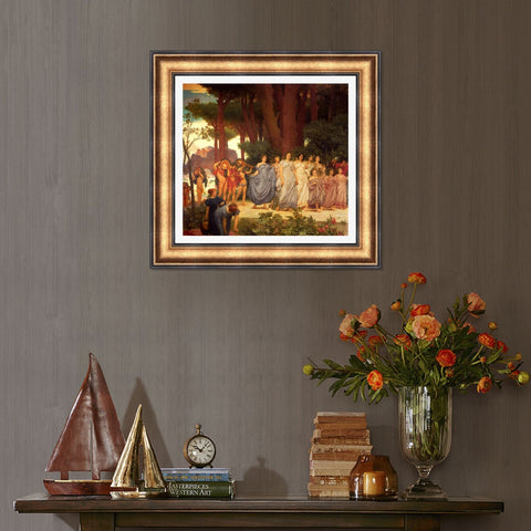 INVIN ART Framed Canvas Art Giclee Print Series#149 by William Adolphe Bouguereau Wall Art Living Room Home Office Decorations