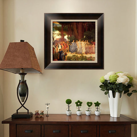 INVIN ART Framed Canvas Art Giclee Print Series#149 by William Adolphe Bouguereau Wall Art Living Room Home Office Decorations