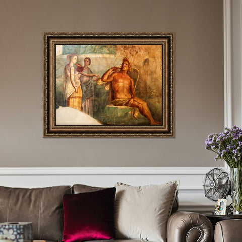 INVIN ART Framed Canvas Art Giclee Print Series#150 by the Furies by William Adolphe Bouguereau Wall Art Living Room Home Office Decorations