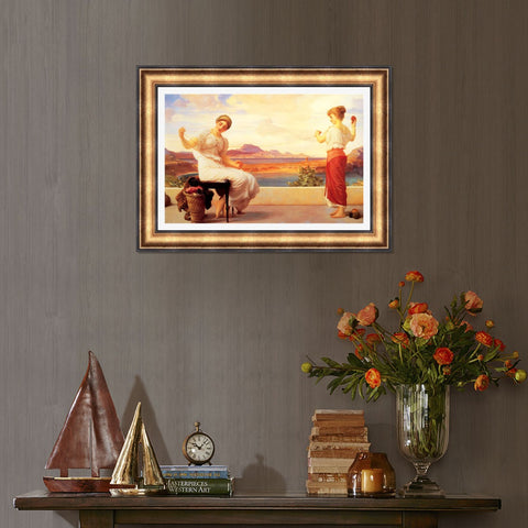 INVIN ART Framed Canvas Art Giclee Print Series#157 by William Adolphe Bouguereau Wall Art Living Room Home Office Decorations