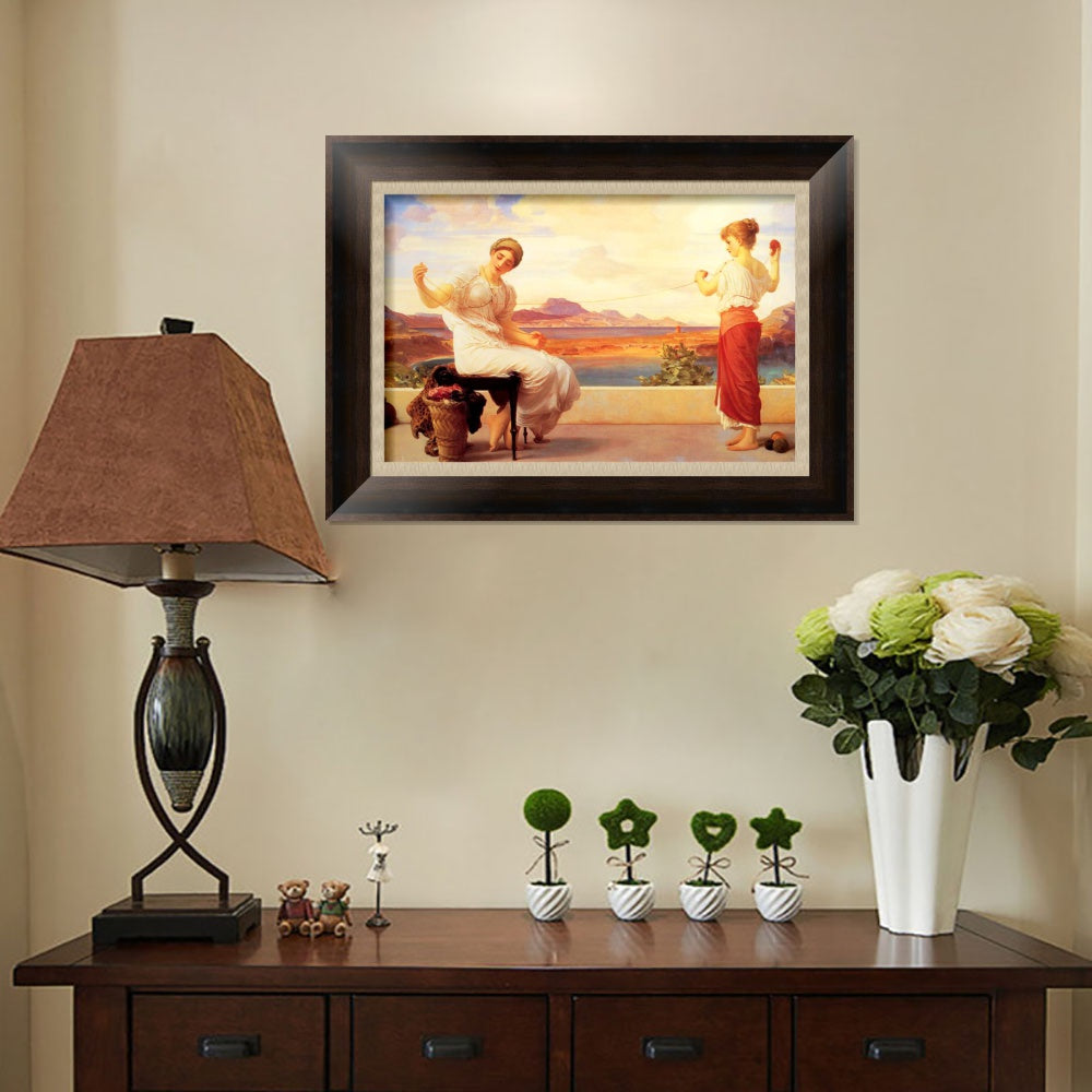 INVIN ART Framed Canvas Art Giclee Print Series#157 by William Adolphe Bouguereau Wall Art Living Room Home Office Decorations