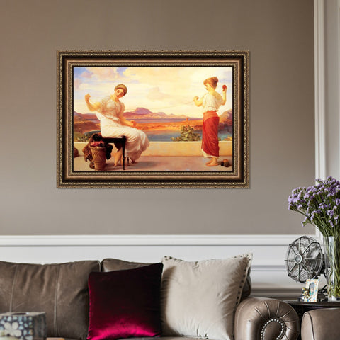 INVIN ART Framed Canvas Art Giclee Print Series#157 by William Adolphe Bouguereau Wall Art Living Room Home Office Decorations