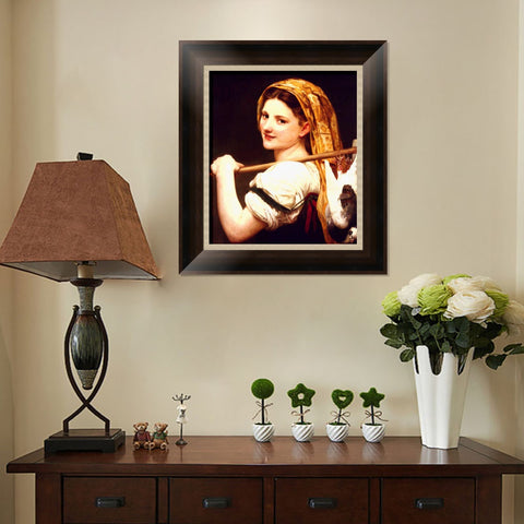 INVIN ART Framed Canvas Art Giclee Print Returned from the Market by the Furies by William Adolphe Bouguereau Wall Art Living Room Home Office Decorations