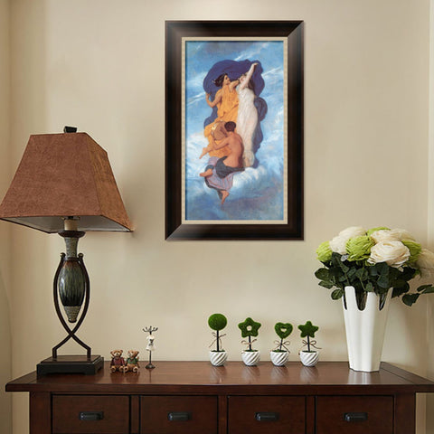 INVIN ART Framed Canvas Art Giclee Print Series#175 by William Adolphe Bouguereau Wall Art Living Room Home Office Decorations