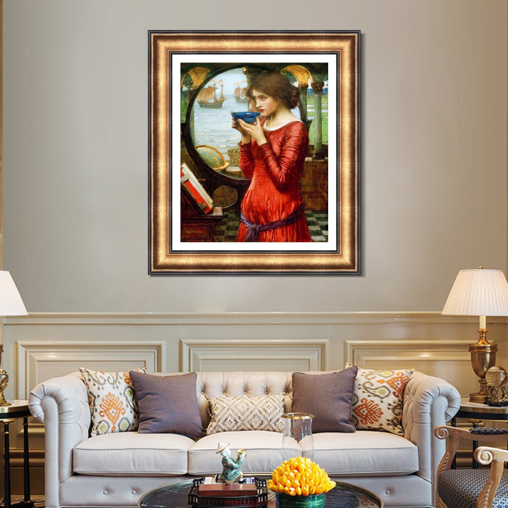 INVIN ART Framed Canvas Art Giclee Print Destiny 1900 by John William Waterhouse Wall Art