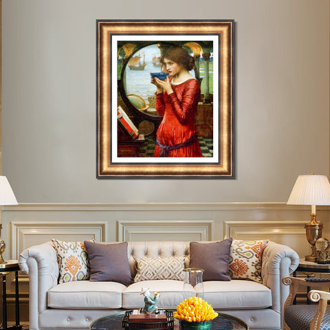 INVIN ART Framed Canvas Art Giclee Print Destiny 1900 by John William Waterhouse Wall Art Living Room Home Office Decorations