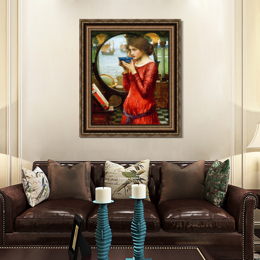 INVIN ART Framed Canvas Art Giclee Print Destiny 1900 by John William Waterhouse Wall Art