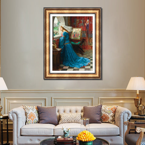 INVIN ART Framed Canvas Art Giclee Print Rosamund by John William Waterhouse Wall Art Living Room Home Office Decorations