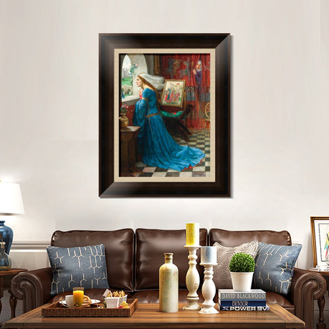 INVIN ART Framed Canvas Art Giclee Print Rosamund by John William Waterhouse Wall Art Living Room Home Office Decorations