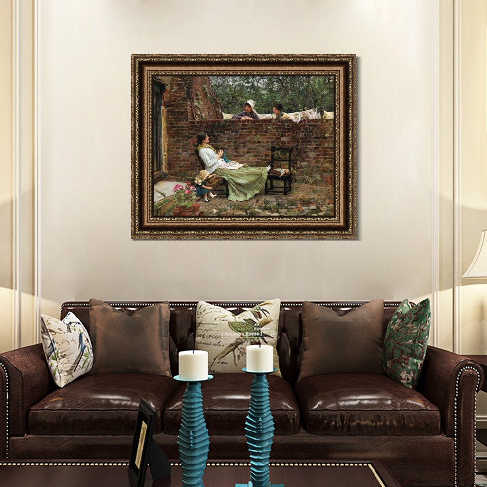 INVIN ART Framed Canvas Art Giclee Print Series#010 by John William Waterhouse Wall Art