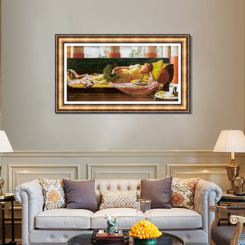 INVIN ART Framed Canvas Art Giclee Print Saint Cecilia 1895 by John William Waterhouse Wall Art Living Room Home Office Decorations