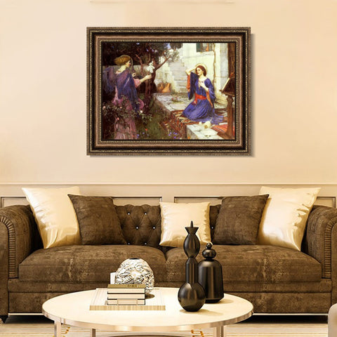 INVIN ART Framed Canvas Art Giclee Print Series#016 by John William Waterhouse Wall Art Living Room Home Office Decorations