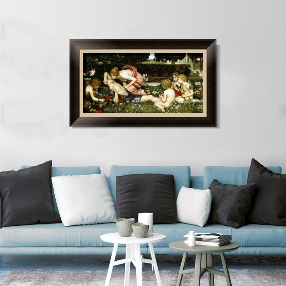 INVIN ART Framed Canvas Art Giclee Print Series#017 by John William Waterhouse Wall Art