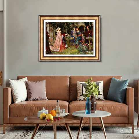 INVIN ART Framed Canvas Art Giclee Print Series#021 by John William Waterhouse Wall Art Living Room Home Office Decorations