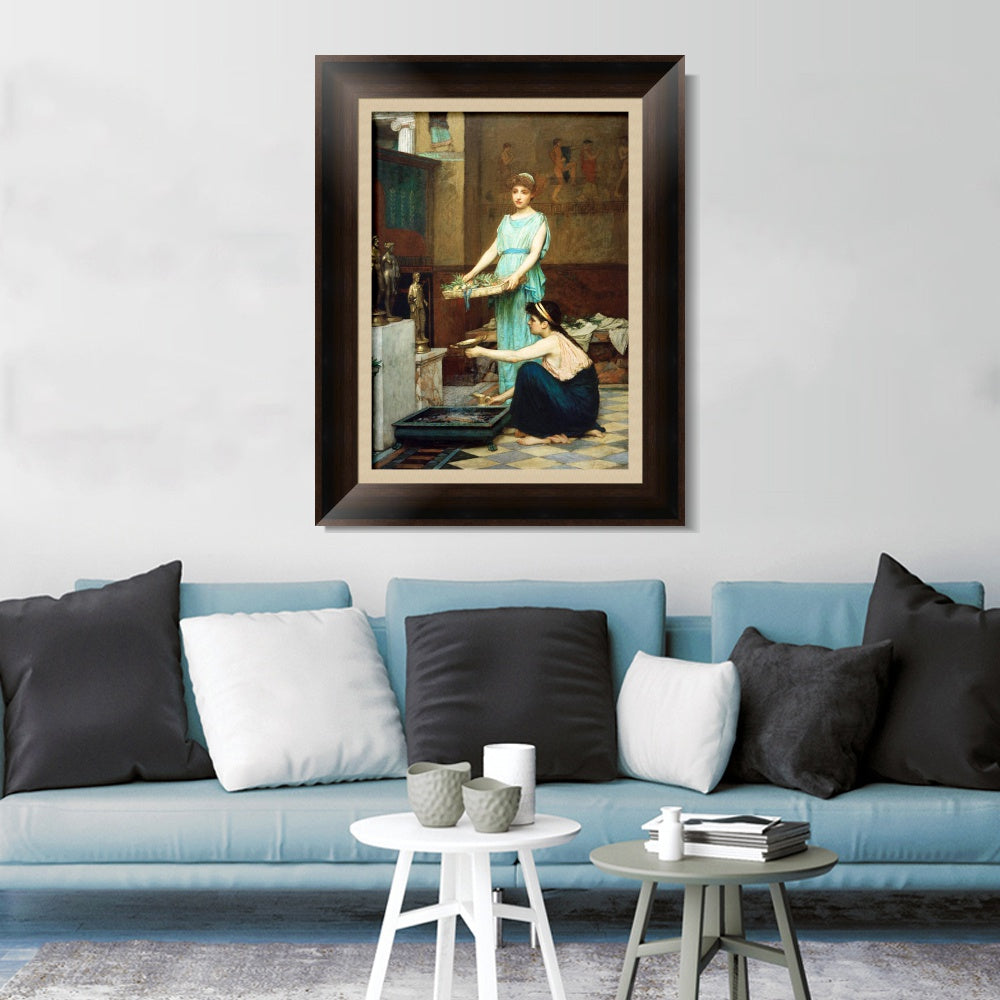 INVIN ART Framed Canvas Art Giclee Print Series#023 by John William Waterhouse Wall Art