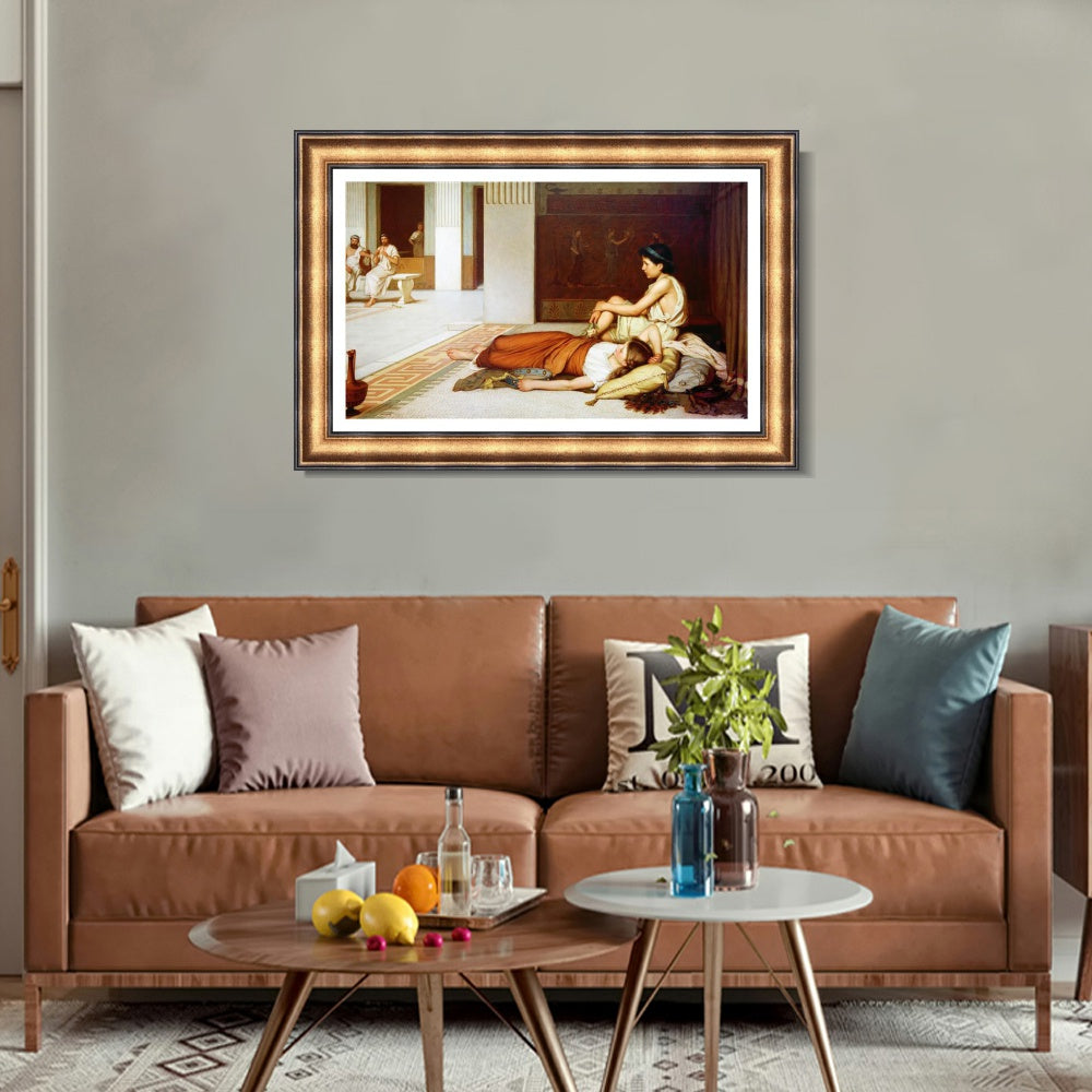 INVIN ART Framed Canvas Art Giclee Print Series#026 by John William Waterhouse Wall Art