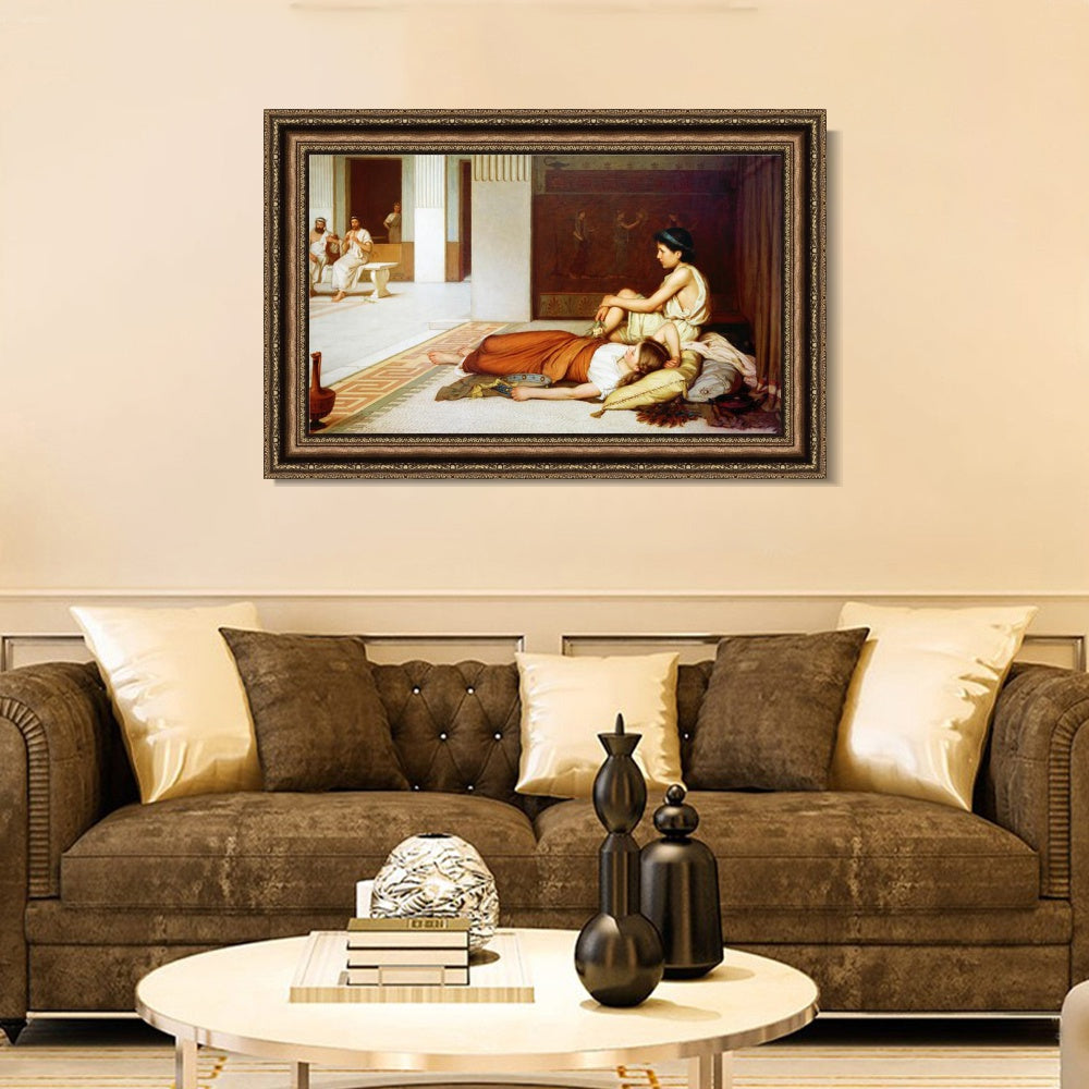 INVIN ART Framed Canvas Art Giclee Print Series#026 by John William Waterhouse Wall Art
