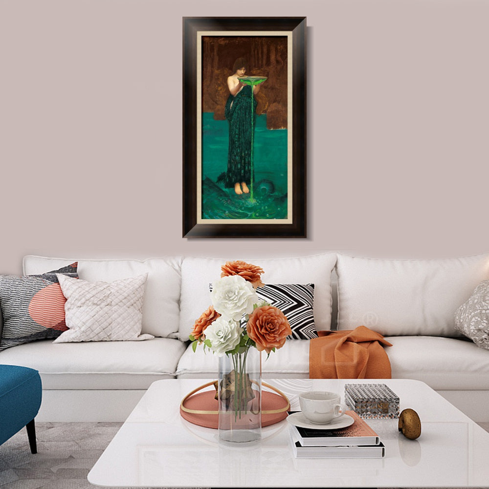 INVIN ART Framed Canvas Art Giclee Print Circe Invidiosa 1892 by John William Waterhouse Wall Art