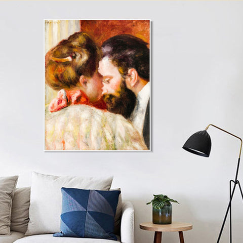 INVIN ART Framed Canvas CONFIDENCE by Pierre Auguste Renoir Wall Art Living Room Home Office Decorations