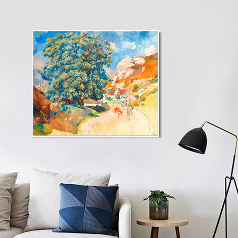 INVIN ART Framed Canvas LE CHALET DE BLANCHE PIERSON A POURVILLE by Pierre Auguste Renoir Wall Art Living Room Home Office Decorations