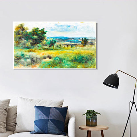 INVIN ART Framed Canvas PAYSAGE 3 by Pierre Auguste Renoir Wall Art Living Room Home Office Decorations