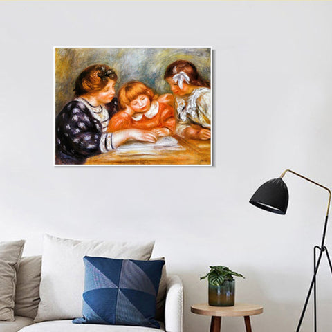 INVIN ART Framed Canvas La Le on by Pierre Auguste Renoir Wall Art Living Room Home Office Decorations