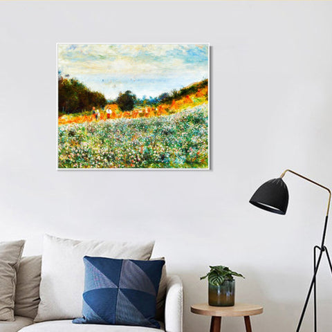 INVIN ART Framed Canvas La Moisson by Pierre Auguste Renoir Wall Art Living Room Home Office Decorations