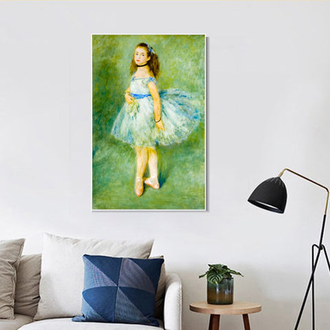 INVIN ART Framed Canvas The Dancer by Pierre Auguste Renoir Wall Art Living Room Home Office Decorations