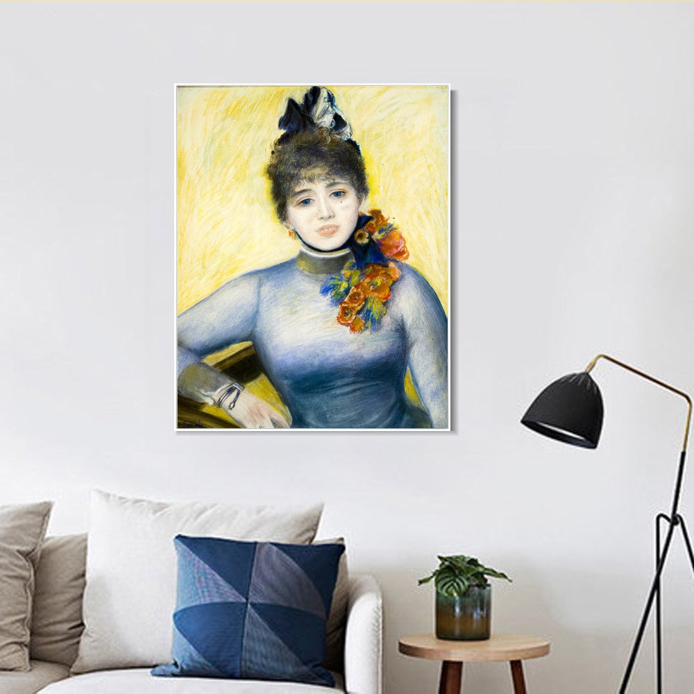 INVIN ART Framed Canvas Caroline R¨¦my by Pierre Auguste Renoir Wall Art Living Room Home Office Decorations