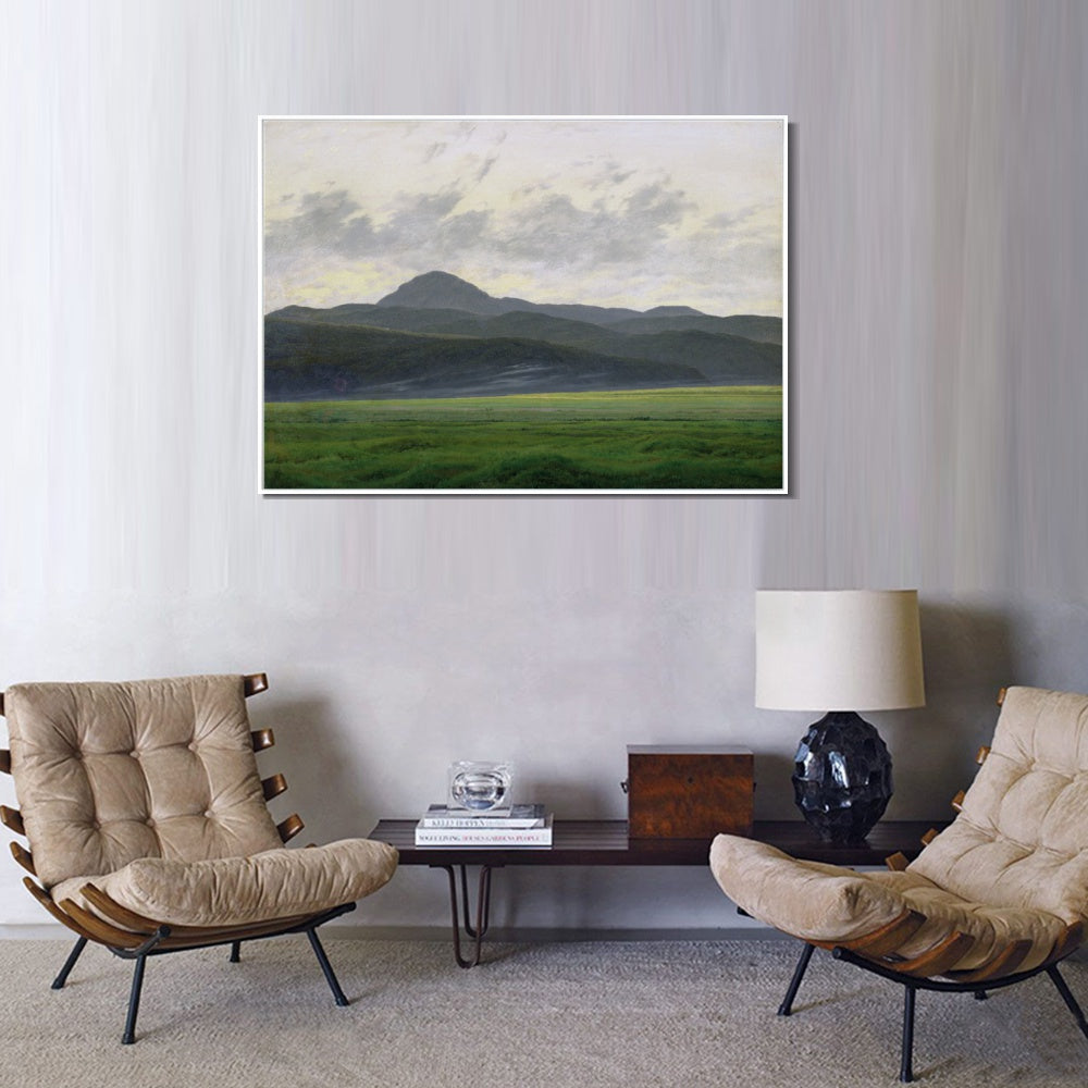 INVIN ART Framed Canvas Landscape In The Riesengebirge by Caspar David Friedrich Wall Art Living Room Home Office Decorations
