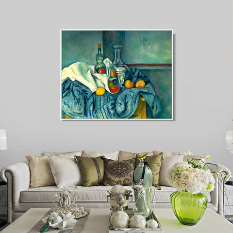 INVIN ART Framed Canvas Giclee Print Art The Peppermint Bottle 1895 by Paul Cezanne Wall Art Living Room Home Office Decorations