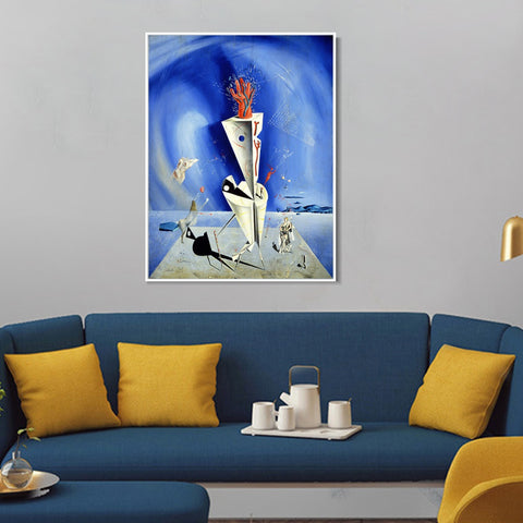 INVIN ART Framed Canvas Apparatus and Hand, 1927 by Salvador Dal Wall Art Living Room Home Office Decorations