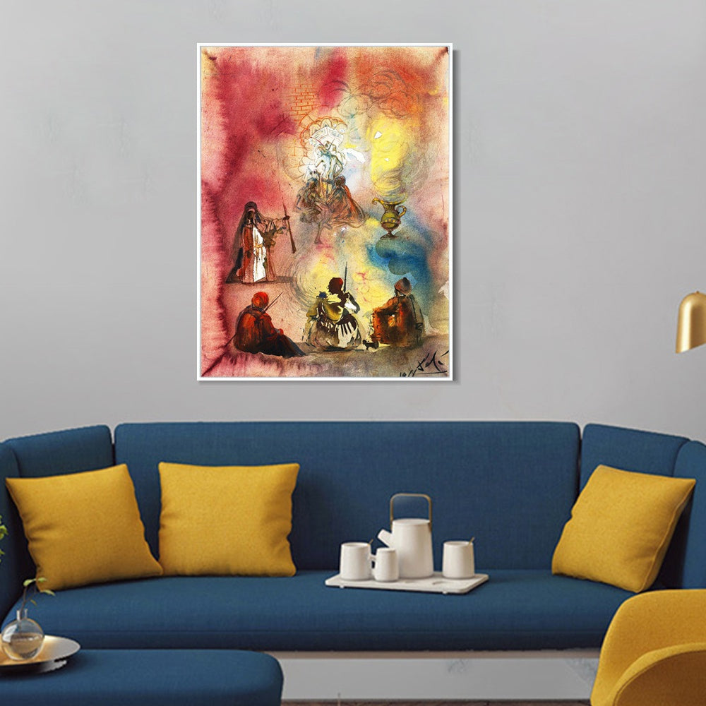 INVIN ART Framed Canvas Series#023 by Salvador Dal Wall Art Living Room Home Office Decorations