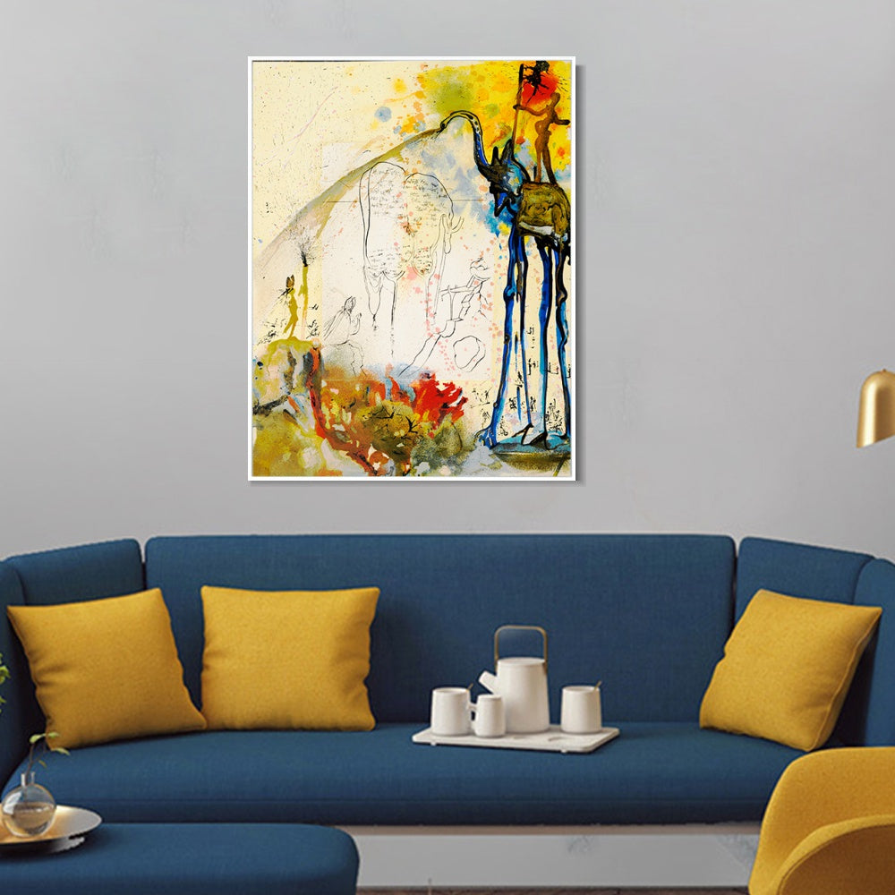 INVIN ART Framed Canvas Series#043 by Salvador Dal Wall Art Living Room Home Office Decorations