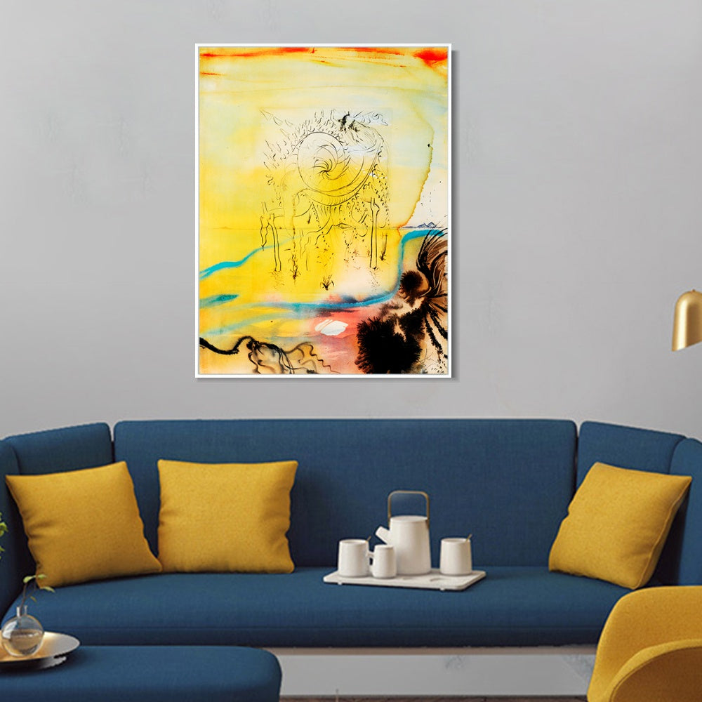 INVIN ART Framed Canvas Series#047 by Salvador Dal Wall Art Living Room Home Office Decorations
