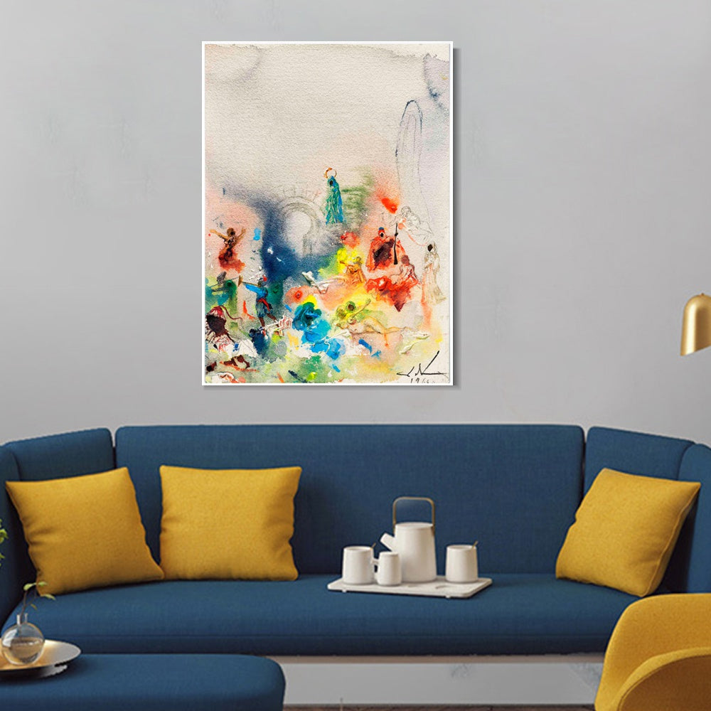 INVIN ART Framed Canvas Series#059 by Salvador Dal Wall Art Living Room Home Office Decorations