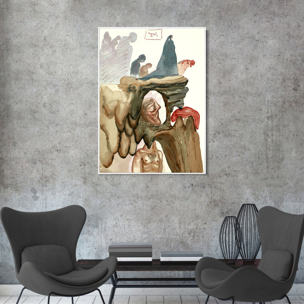 INVIN ART Framed Canvas Series#113 by Salvador Dal Wall Art Living Room Home Office Decorations