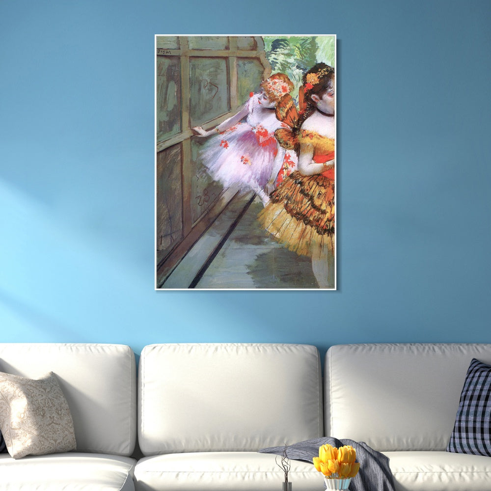 INVIN ART Framed Canvas Giclee Print Art Ballet Dancers in Butterfly Costumes by Edgar Degas Wall Art