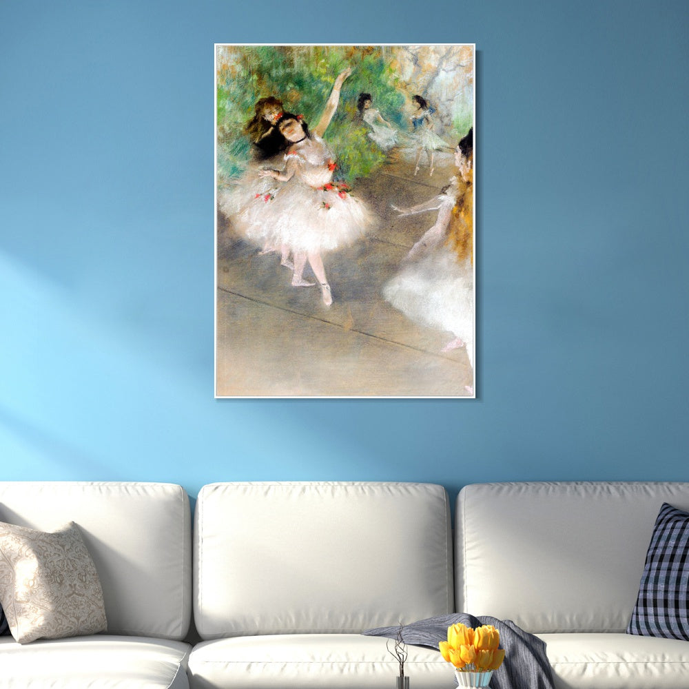 INVIN ART Framed Canvas Giclee Print Art Dancers, 1878 by Edgar Degas Wall Art