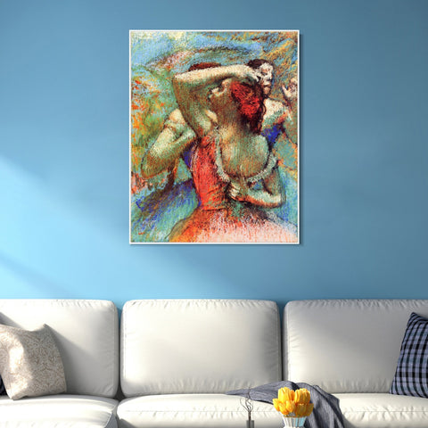 INVIN ART Framed Canvas Giclee Print Art Dancers, 1890 by Edgar Degas Wall Art Living Room Home Office Decorations