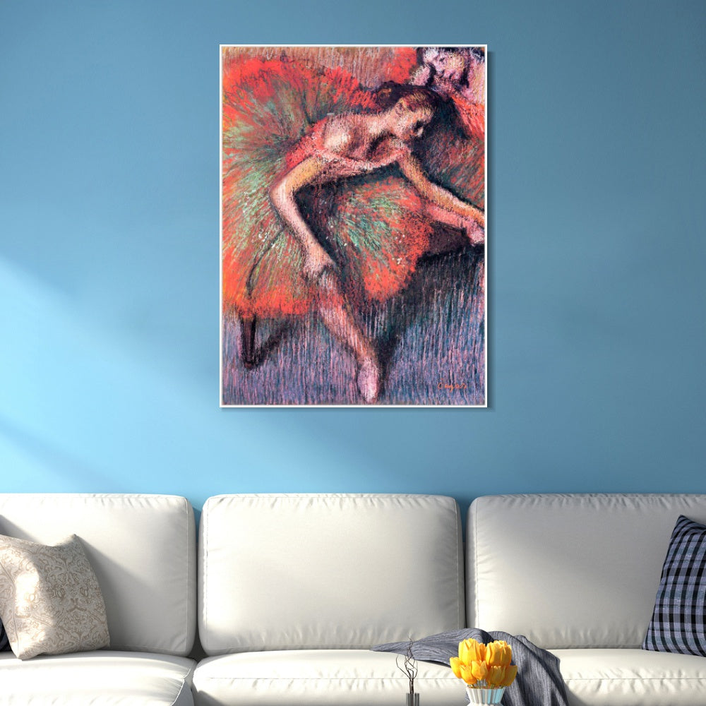 INVIN ART Framed Canvas Giclee Print Art Dancers,1899 by Edgar Degas Wall Art