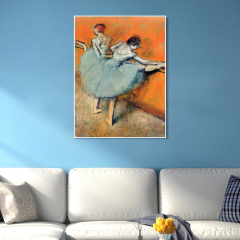 INVIN ART Framed Canvas Giclee Print Art Dancers at the Barre by Edgar Degas Wall Art Living Room Home Office Decorations