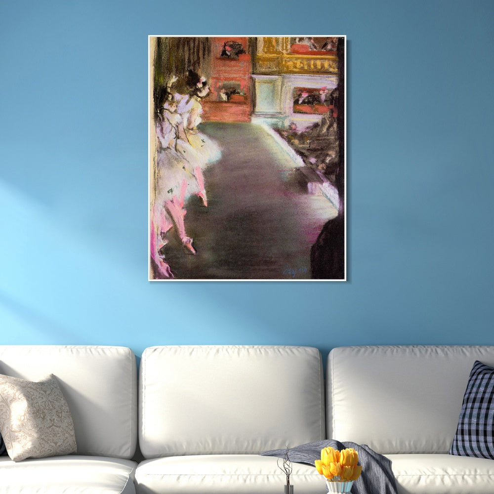 INVIN ART Framed Canvas Giclee Print Art Dancers at the Old Opera House by Edgar Degas Wall Art