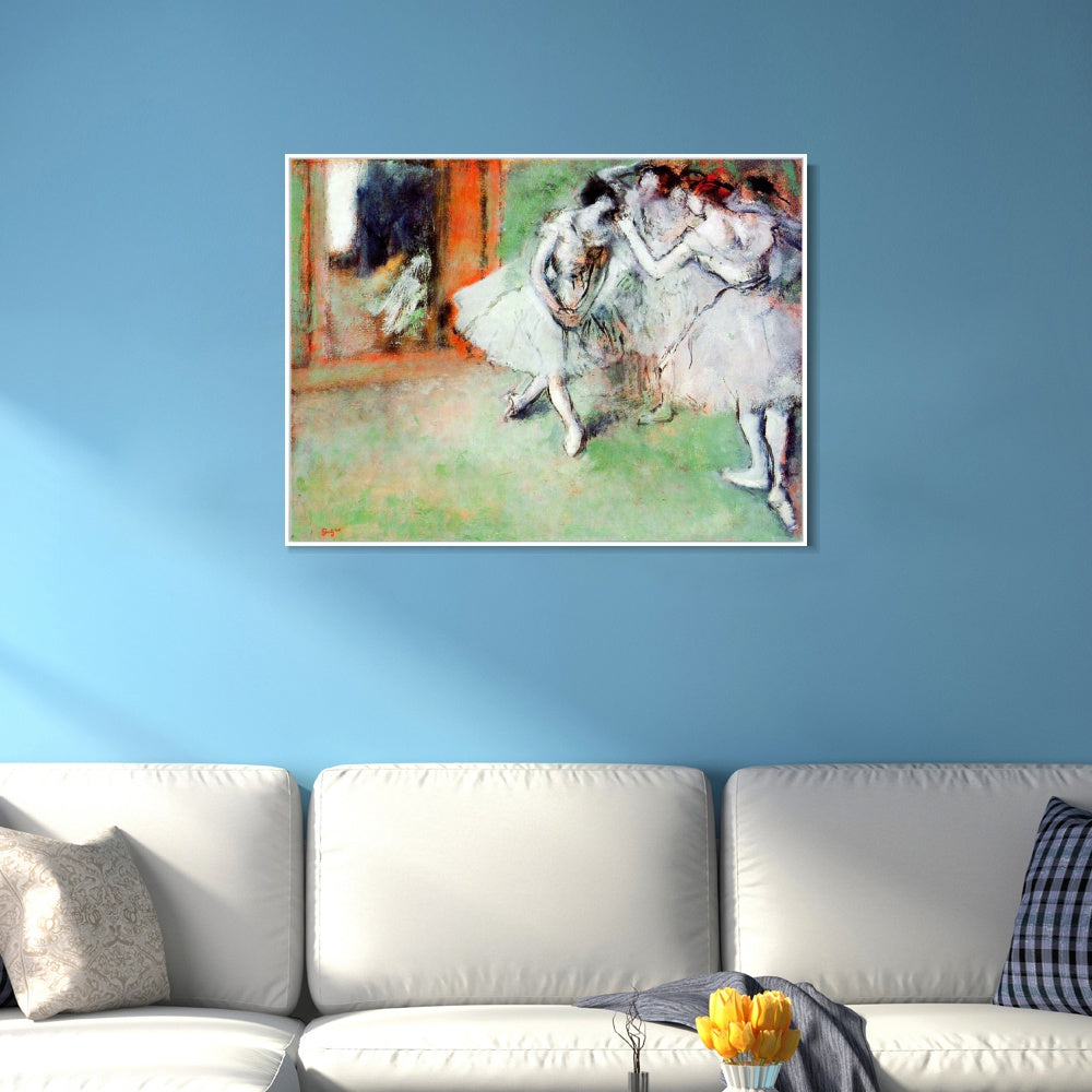 INVIN ART Framed Canvas Giclee Print Art Group of Dancers,circa 1900-1905 by Edgar Degas Wall Art