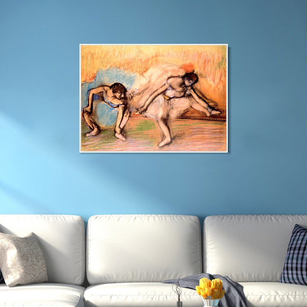 INVIN ART Framed Canvas Giclee Print Art Dancers Resting, circa 1896 by Edgar Degas Wall Art