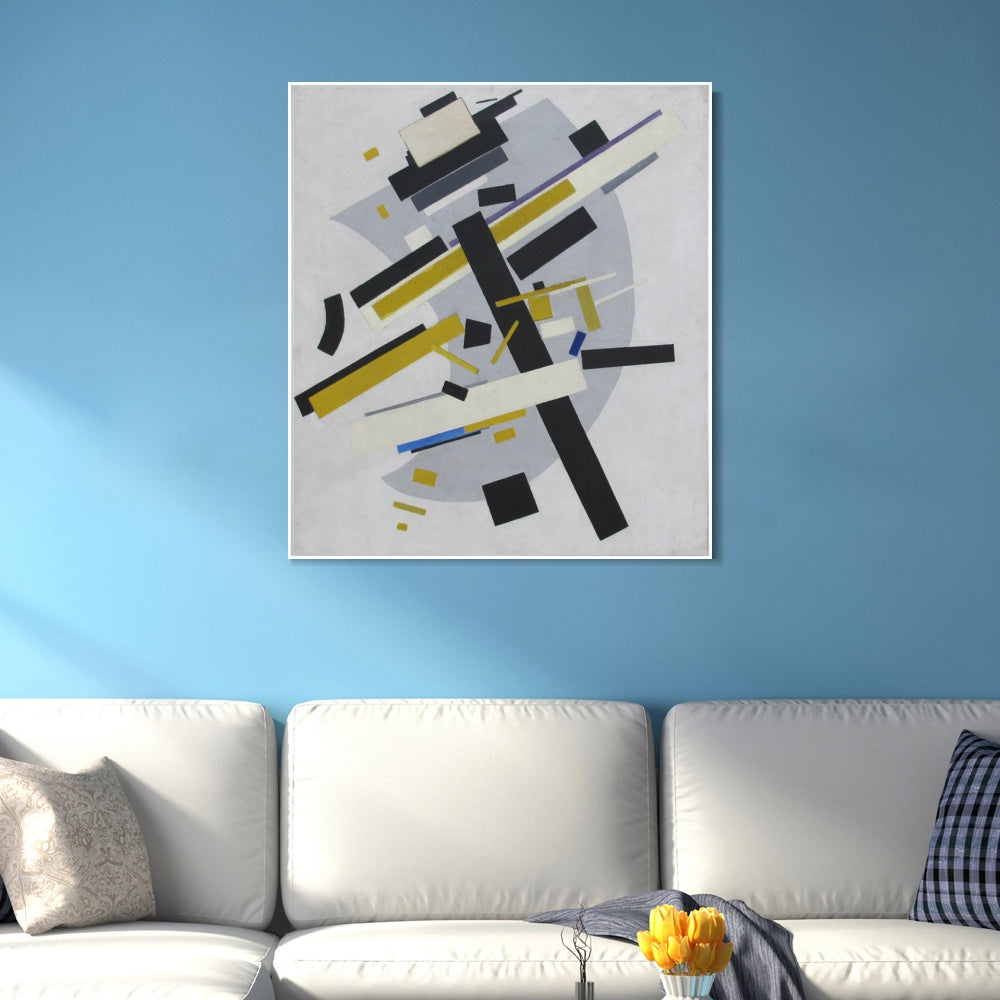 INVIN ART Framed Canvas Giclee Print Art Suprematism#007 by Kasimir Malevich Wall Art Living Room Home Office Decorations