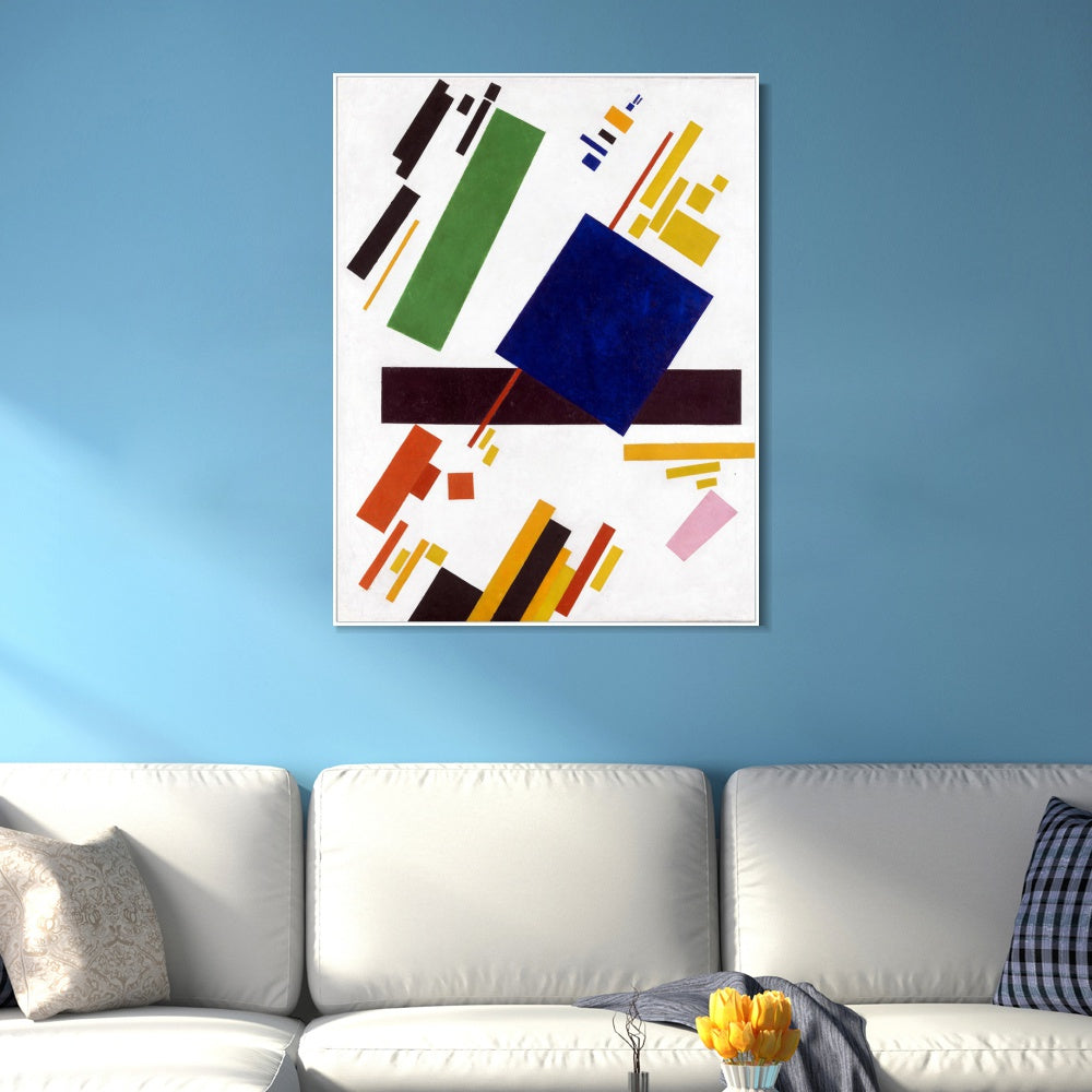 INVIN ART Framed Canvas Giclee Print Art Suprematist#027 by Kasimir Malevich Wall Art Living Room Home Office Decorations